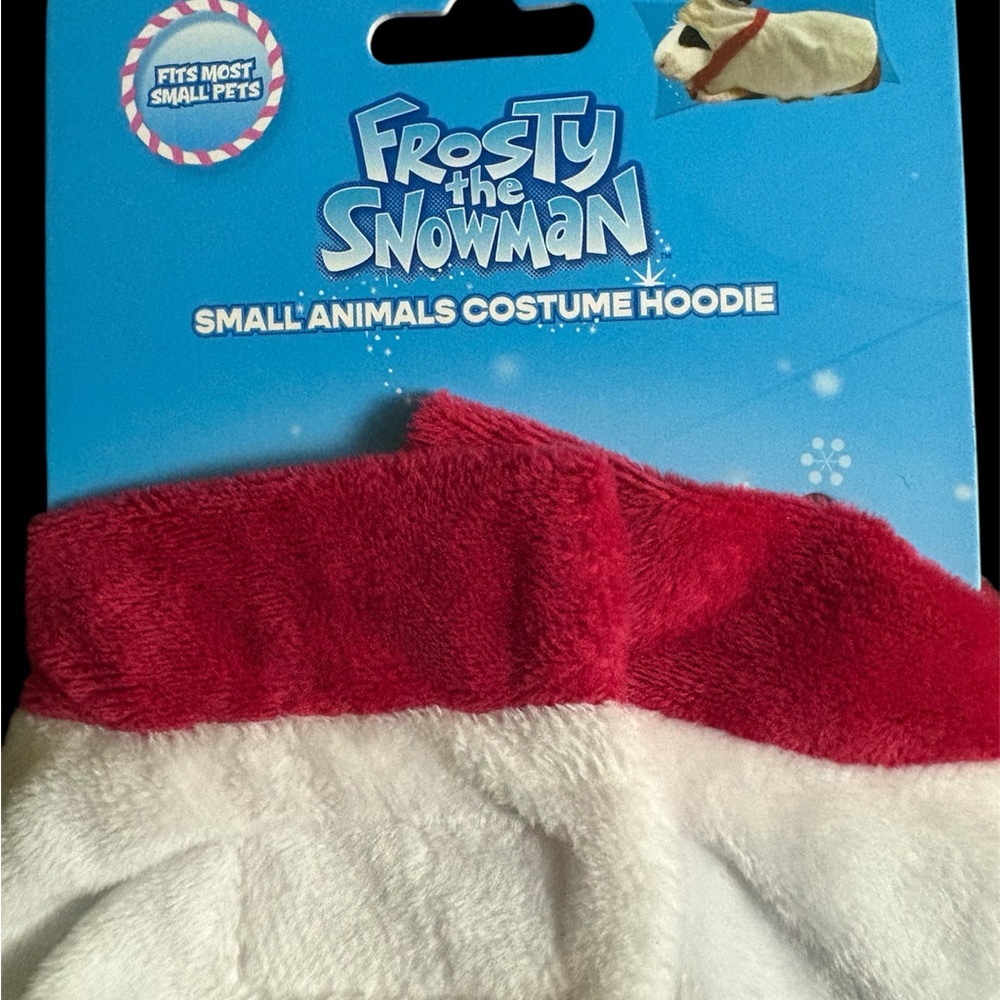 Frosty the Snowman Small Animals Costume Hoodie - Red and White